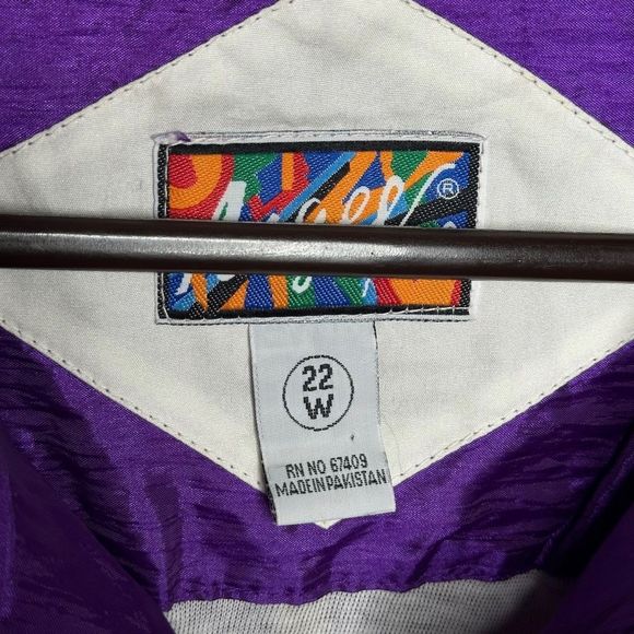 American Vintage 80s SILKY BOMBER JACKET W/GILDED PRINT Size 22 Womens - Picture 5 of 5